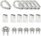 LifCratms Juego de 18 accesorios de cuerda de alambre M6 (1/4 pulgadas), abrazadera de clip de cable de acero inoxidable M6, dedal de acero inoxidable, funda de bucle de crimpado de aluminio para