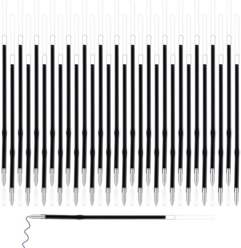 Kugelschreiberminen,50 Stück Kugelschreiber Ersatzminen,Einziehbare Stift Nachfüllungen 0,7mm Strichstärke,Kugelschreiberminen 107mm Länge,Kunststoff Kugelschreiber Minen,Blau