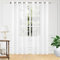 Hykiee 2er Set Sheer Voile Vorhänge mit Ösen Weiß Transparent Polyester Gardinen Weich Kurz Lang Curtains für Wohnzimmer Schlafzimmer Kinderzimmer Küchen (W 140 x H 138cm)