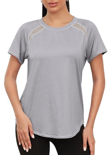 Gyabnw UPF 50+ UV Protection Gym Tops Women Breathable Mesh Workout Tees