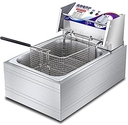 PGKTKCWH Friggitrice elettrica Commerciale, friggitrice Professionale da banco ad Alta capacità da 10L/20L, per ristoranti di Patatine Fritte, Fast Food, Snack Bar, Feste