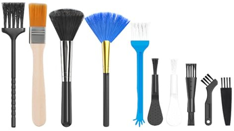 Lot de 10 pinceau brosse, nettoyant clavier en plastique nylon, nettoyant ordinateur pour le nettoyage des ordinateurs, claviers et autres appareils.