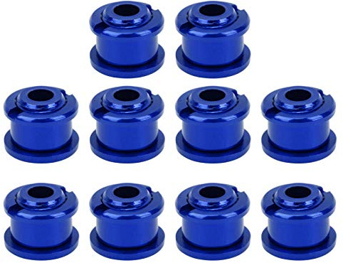 10 pezzi di bulloni per corona in lega di alluminio da 4,9 mm, viti per corona di bicicletta a singola velocità, bulloni leggeri e resistenti alla ruggine per corone di mountain (Blu)