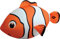 Schildkröt Neopren Maxi Fisch, riesiger Fisch zum Aufblasen, mit Wasserballventil, 67 x 40cm, in Clownfisch-Optik, 970195