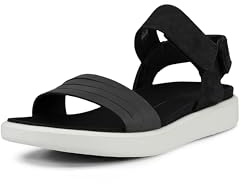 ECCO FLOWTW, Sandalia con Pulsera Mujer, Negro (Black/Black 51052), 39 EU