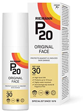 Riemann P20 Face Sun cream SPF30 50 g Long Lasting UVA and UVB Protection for up to 10 hours, Highly Water Resistant