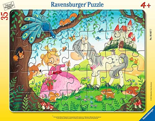 Ravensburger Puzzle per bambini – 05027 nel paese della piccola principessa – Puzzle con cornice per bambini dai 4 anni in su, con 35 pezzi