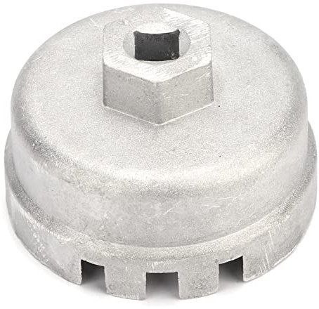 Fydun Ölfilterschlüssel 14-kant Aluminiumlegierung Ölfilterkappen 64,5 mm Auto Reparatur Werkzeug zum Lösen und Anziehen