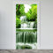 Estika Türtapete selbstklebend - Grüner Wasserfall - 95x205 cm - Einem Bogen Türposter, Natur Landschaft Türaufkleber, Aufkleber PVC Folie, Klebefolie für türen, Tür tattoo, Modern decoration