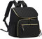 LORADI Baby Wickeltasche Großer Wickelrucksack mit Multifunktions-Babytaschen Passform für Kinderwage (Schwarz-Gold)