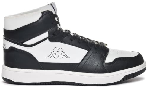 Kappa - Sneakers Alta, Uomo Donna, Bianco, Poliuretano, Fitness. Logo Basil MD, Taglia: 46