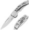AuRiver 2 Stück Klein Klappmesser, Messer Taschenmesser, Taschenmesser mit Klappmesser, Mini EDC Outdoor Zweihandmesser für Outdoor, Camping,Survival (Silber)