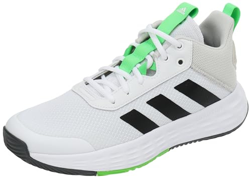 adidas Men's Ownthegame Shoes, Footwear White/Carbon Black/Supcol, 11.5 UK