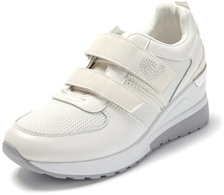 JOMIX Zapatillas Mujer con Cuña Deportivas Mujer Plataforma sin Cordones