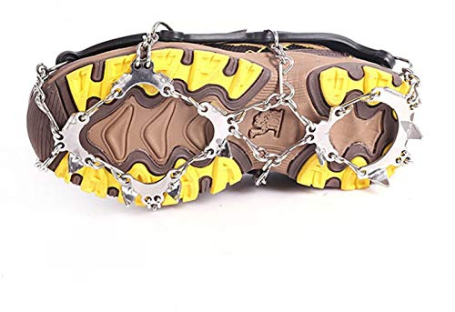 Crampones De Acero,Crampones 13 dientes Picadora de hielo Spike para niños Zapatos de niños antideslizante antideslizante antideslizante antideslizante Crampones infantiles Pendientes Grips Escalada z