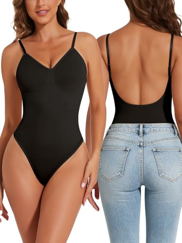 Joyshaper Women's Backless Body Shaper Slimming Shapewear Tummy Control | Bodysuit With Adjustable Straps