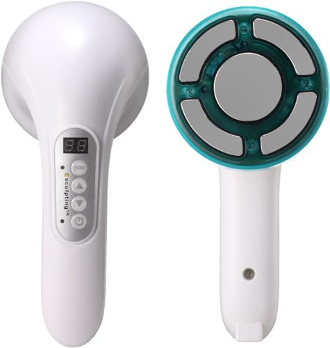 Pakerler Radio Frequency Cellulite Body Device - White Plastic, Includes Power Cord, Manual - Cellulite Machine - Skincare Device - Improving Skin Tone and Radiance