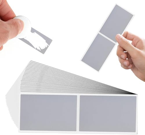 100 Aufkleber Rubbellose Selber Machen Kratzerkarten 50x70mm Rubbellose Rubbelaufkleber Rubbelkarten Zum Selber Beschriften FüR Party Spiele Geschenk Postkarte Bastelarbeiten(Silber)