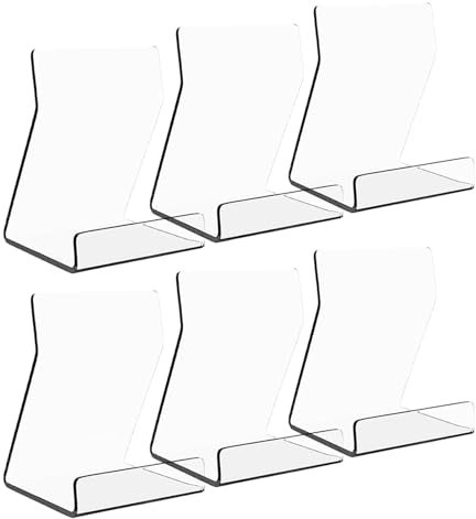 Supporto per libri in acrilico, cavalletto per libri in acrilico | Espositore per libri con supporto trasparente da 6 pezzi,Piastra espositiva per cavalletti, piccoli supporti per foto multiuso per sc