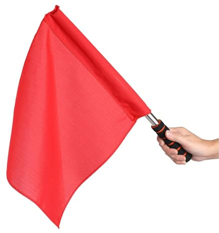 WOONEKY 4 Piezas bandera de árbitro arbitraje línea de banda oficiando bandera de juez de línea de entrenamiento árbitros para fútbol