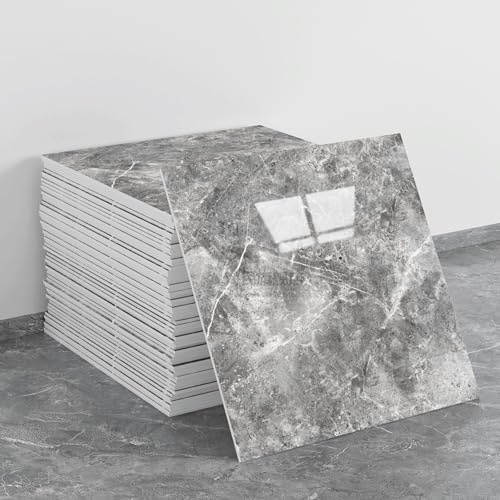 Carta da parati in piastrelle di ceramica effetto pietra con motivo a soffitto, rivestimento murale impermeabile fai da te for studio di caffè(Gray)