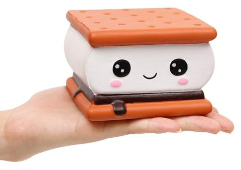 Anboor Squishies Collection Biscuit Sandwich Au Chocolat Lentement en Hausse Jouets Anti-Stress Fantaisie et Gadgets Accessoires de Fete de Jeux Noël Kawaii Convient Aux pour Adultes et Enfants