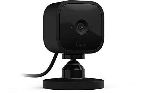 Blink Mini – Kompakte, smarte Plug-in-Überwachungskamera für innen, 1080p-HD-Video, Nachtsicht, Zwei-Wege-Audio, Bewegungserfassung; einfache Einrichtung, funktioniert mit Alexa – 1 Kamera (schwarz)