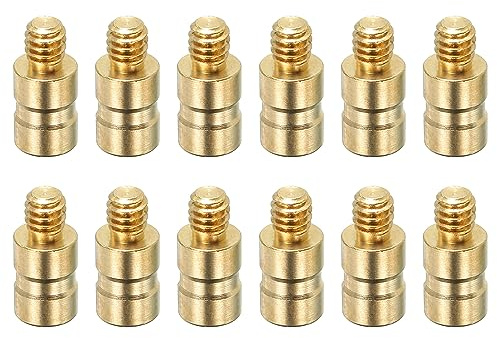 PATIKIL 25 Grano Tiro Arco Freccia Inserto 0.244 Pollici, 12pz Ottone Freccia Peso Bullone per Campo Punte Albero