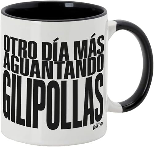 señor tarao® Taza de Cerámica Graciosa 350ml, Sr. Tarao Frases Originales, Regalos Divertidos, Frases de Humor (Gilip*llas)