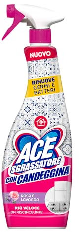 ACE Spray Sgrassatore con Candeggina, Profumo di Rosa e Lavanda, 600 ml
