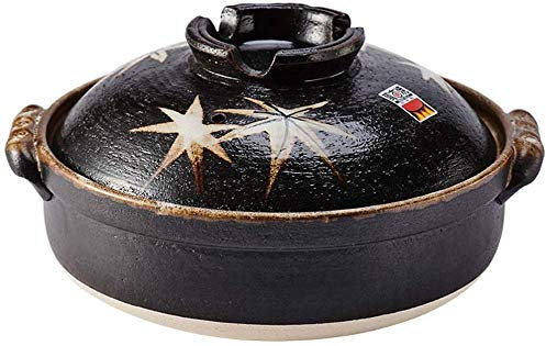 CVNIMV Cazuela Olla De Barro Cazuela De Barro, Olla Caliente Familiar, Cazuela De Cerámica De Aislamiento Redondo, Olla para Cocer Al Vapor Simmeslow Olla De Cocción CAS