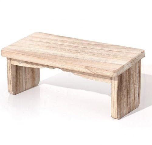 Tsffae Banco De Madera para Meditación Y Yoga, Taburete Plegable Ergonómico para Arrodillarse, Banco De Oración De Madera con Bisagras De Metal Duraderas