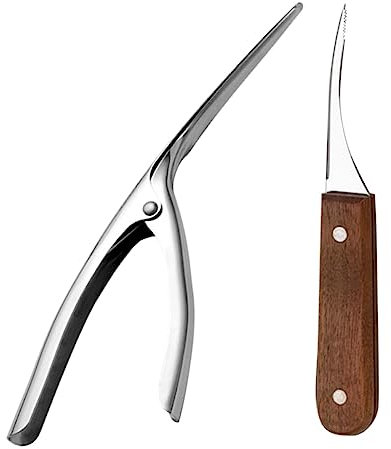 Luxshiny Sbucciatori per Gamberetti in Acciaio Resistente e Noce da Sguscia Gamberetti e Pulisce Facilità per Cucina