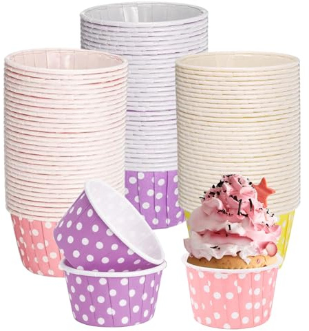 Papper muffinsformar, 150 st muffinsformar, bakformar muffinsformar, cupcake-muffinsformar gjorda av aluminiumfolie, pappersformar fodral liners wrapper papper för bröllop födelsedagsfest