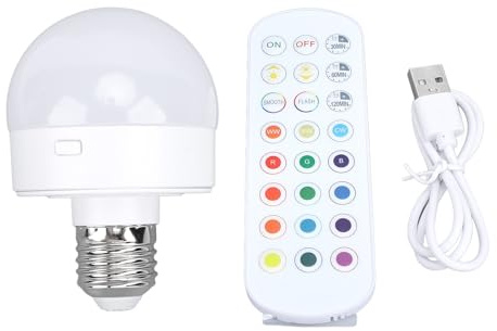 Lampadina Magnetica E26 Lampadina a Batteria Ricaricabile con Timer di Controllo Remoto LED RGB Dimmerabile per Camera da Letto