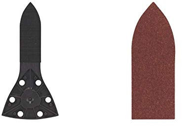 Bosch Professional Schleifzunge flach (für Dreieckschleifer) & Professional 6tlg. Schleifblatt-Set für Dreieckschleifer Holz und Farbe (32 mm, Körnung 60/120/240, C430)