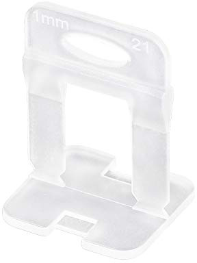 OGORI Tile Leveling Clips 1mm- Tile Spacers Only, Pack of 200 (1mm Clips)