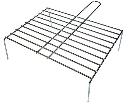Parrilla con patas para la barbacoa - Zinc - 50x38 cm