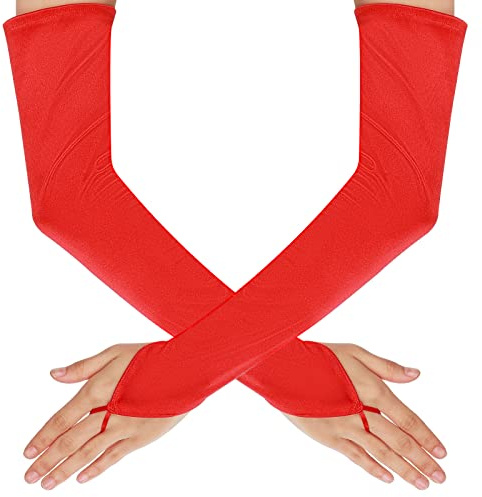 Gants longs en satin longueur coude, gants d'opéra, gants longs en satin, accessoires de déguisement pour mariage, bal, opéra