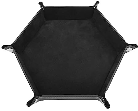 Qihuyi Rangement Porte-dés | Plateau à dés hexagone,Porte-dés Portable et Bols Rangement pour Jeux société, Plateau à dés et Rangement pour Noël, la Famille, Les Amis