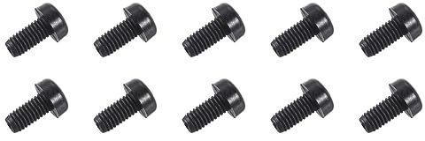 QUARKZMAN M3 x 6mm Tornillo de Máquina de Nylon x 50PCS Tornillos de Rosca Métrica de Cabeza Redonda Phillips Cruzada Pan con Tuerca para Electrónica Comunicaciones, Negro