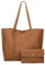 Bolso Grande Mujer Bolso De Universidad Mujer Grande Para Ordenador Portátil Bolsos Bandolera Tote Bolso Shopper Mujer Grande Bolso Grande Mujer Trabajo Grandes Mujer Cuero Pu Tote Bag, 2set (Marrón)