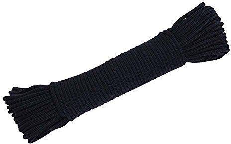 Corda for bondage, corda da giardino, corda di canapa in cotone morbido lunga 100 m e 328 piedi for confezioni regalo artigianali (nero)