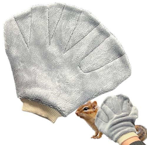 1/2 Gants de manipulation d'animaux en corail doux pour une manipulation sûre des animaux – Anti-morsure Multifonctionnel Élastique Souris Fournitures de lavage pour hérisson, hamster, Guinée