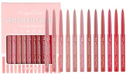 12 Farben Lipliner Set Mattes Lipliner Stift Lippenstift Set, Hochpigmentierte, Glatt Textur Natürliches