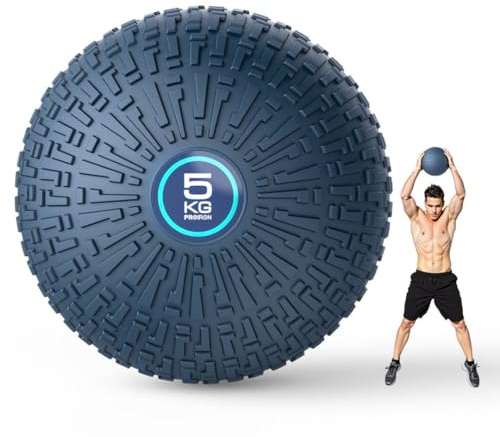 PROIRON Palla Medica Slam Ball Antiscivolo Antirimbalzo, Disponibile in 2/3/5/8/10 kg, Ø 18/23cm Bilanciamento Interno del Peso, Adatto per Allenarsi a Pallavolo, Esercizi per La Schiena