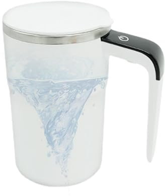 Tasse à café chauffée - Tasse de voyage intelligente auto-chauffante avec agitation automatique | IP67 étanche, en acier inoxydable de qualité alimentaire, rechargeable par USB, tasse mélangée