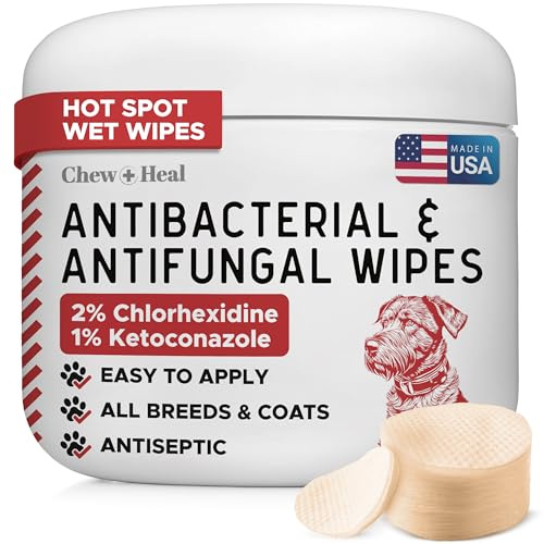 Dog Paw Wipes Antibacterial 50 Count - Antifungal Wipes for Dogs