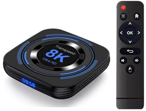 Boîtier TV Android 12 ATV Double Wi-FI avec Applications TV, vidéo 8K, BT5.0+, RK3528, Lecteur multimédia Vocal 4K 3D, décodeur (MX10 128g)