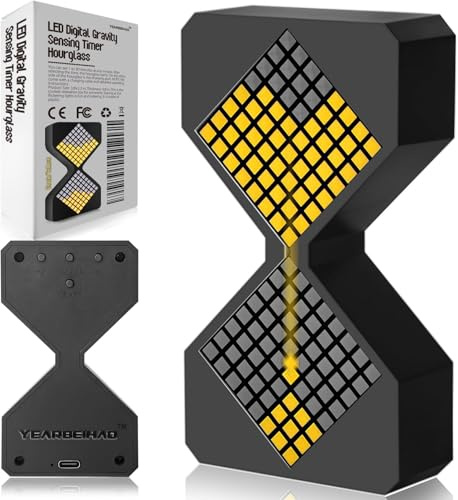 Temporizador LED Digital de Gravedad con Reloj de Arena, YEARBEIHAO 1-30 Minutos Puede Configurar Cualquier Minuto, Un Juguete Sensorial para Relajación, Temporizador Electrónico DIY para la Cocina